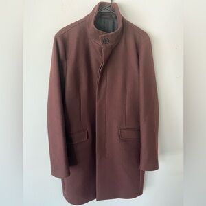 Theory Men’s Belvin Coat in Textured Wool-Blend Melton